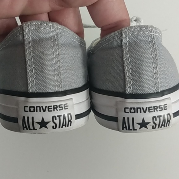 CONVERSE ALL ⭐ STAR Kid's Shoes Size 1 Gray with White - Picture 10 of 12